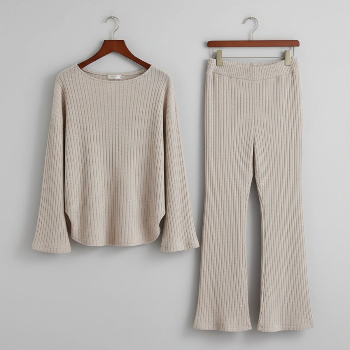 Winter Co-ord Sets for Women : Cozy Chic | Cream Shade | WCS-08
