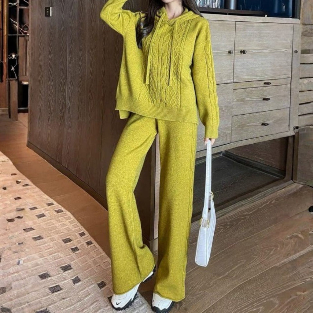 Winter Co-ord Sets for Women : Cozy Chic |Olive Green | WCS-09