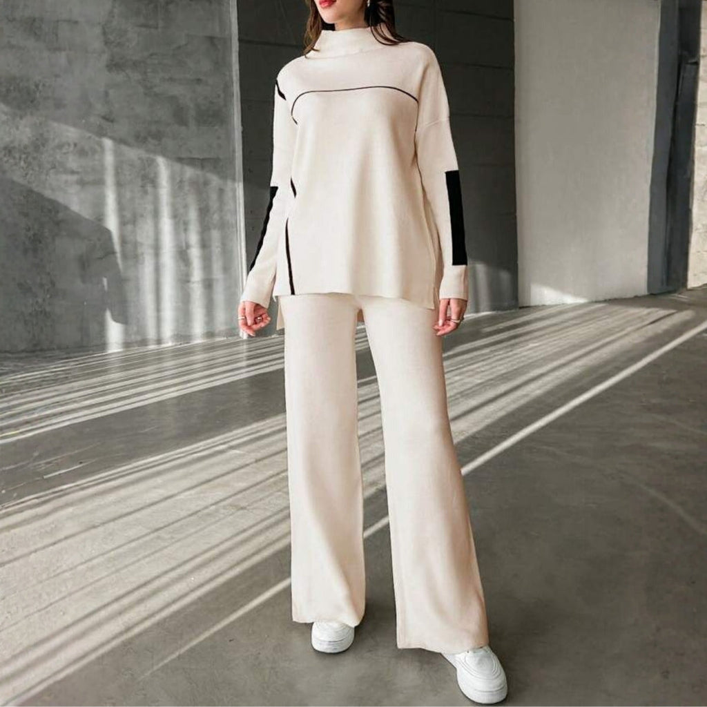 Winter Co-ord Sets for Women : Cozy Chic | Off White | WCS-12