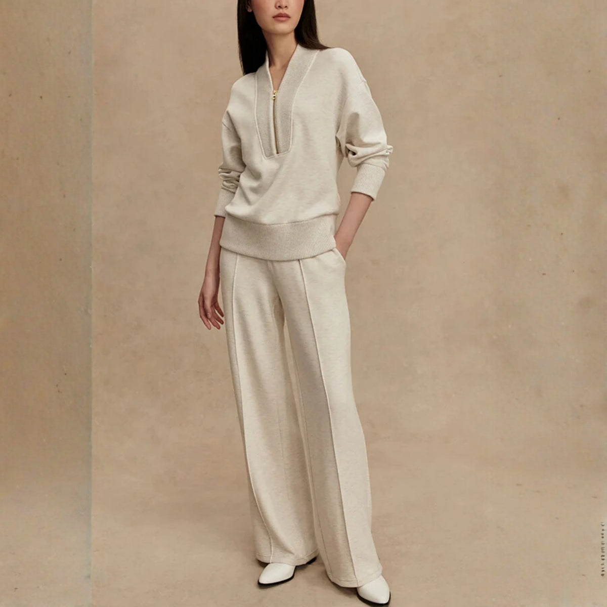 Winter Co-ord Sets for Women : Cozy Chic | Warm Beige | WCS-16