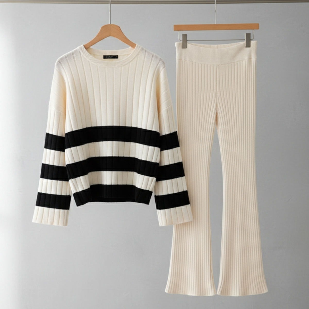 Winter Co-ord Sets for Women : Cozy Chic | White | WCS-11