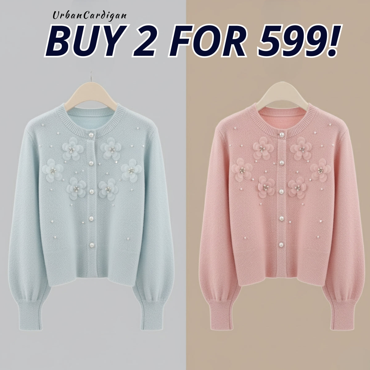 2 Pack Winter Cardigan Set – Lightweight & Warm |CR-14