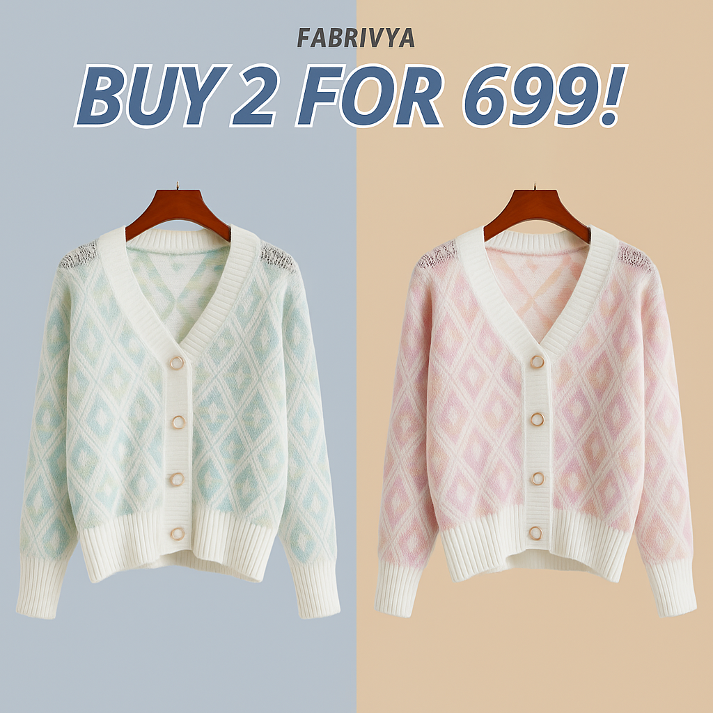 2 Pack Winter Cardigan Set – Lightweight & Warm |CR-15